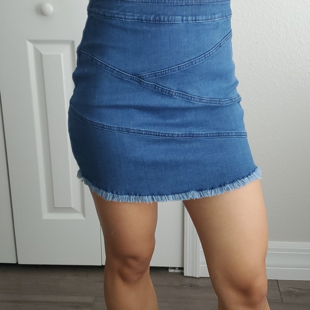 BCBGeneration Denim Mini Skirt